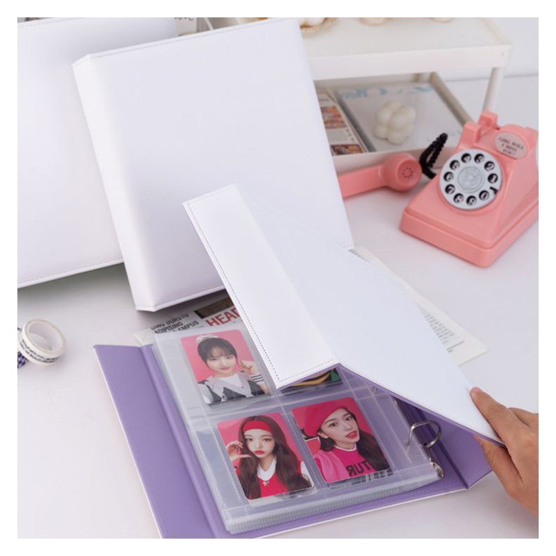 Kpop Photo Card Binder 3 Inch - A5-Ordner, Fotokarten, magnetisch, D 3/7 Ring,