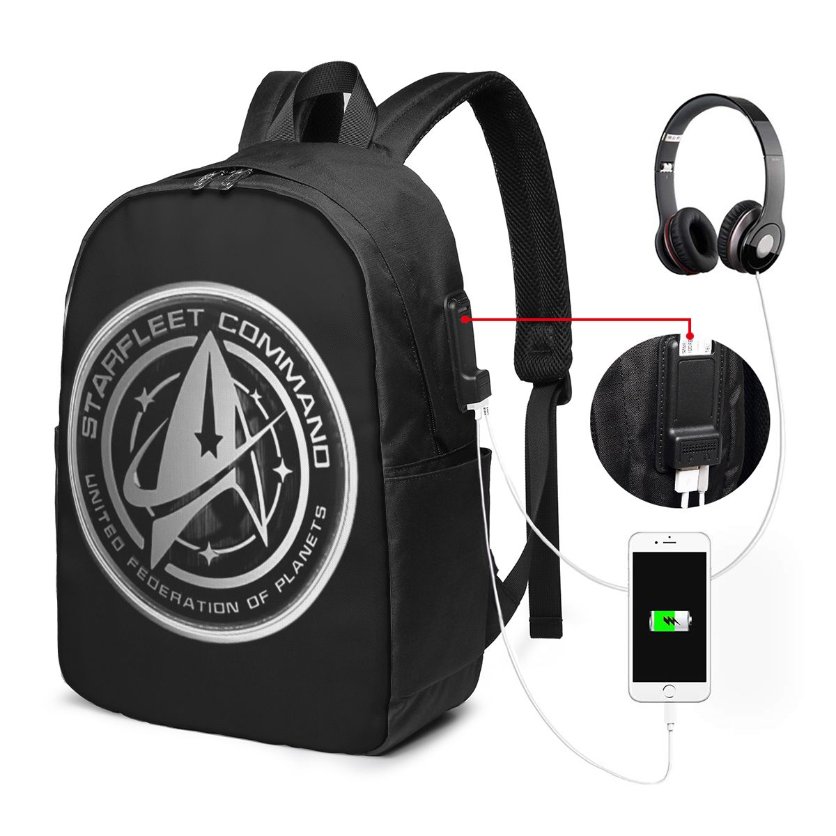 Books - Star Treks Science-Fiction-TV-Serie Rucksack, Reisetasche für
