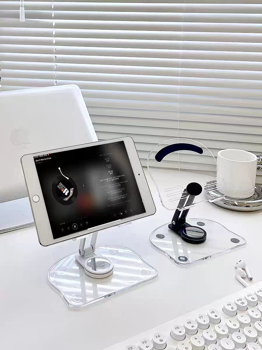 Clear Acrylic Book Stand Holder - Acryl-Buchständer, transparenter Buchhalter, Acryl-Tablet-Ständer, tragbar, verstellbar,