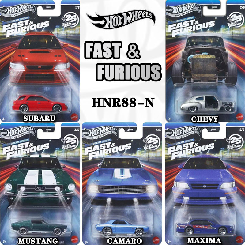 Movies - Hot Wheels 1:64 Druckguss-Legierungsauto „Fast&Furious“, Sammler-Simulationsmodellspielzeug,