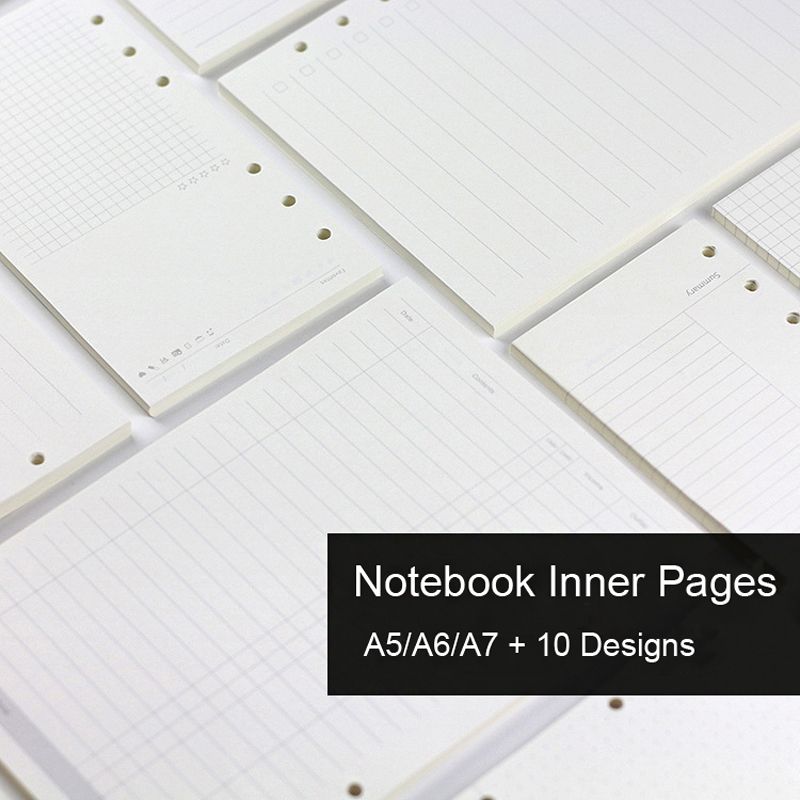 A5 Spiral Dotted Grid Notebook - A5 A6A7 45-Blatt-Notizbuch mit losen Blättern,