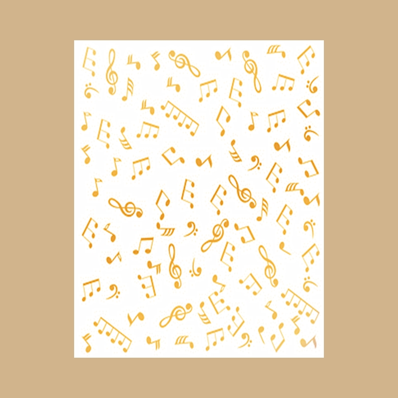 Blank Sheet Music Notebook - Heißfolienplatte, fließende Notizen, Musik-Hintergrund, Weihnachts-Stanzformen, Scrapbooking,
