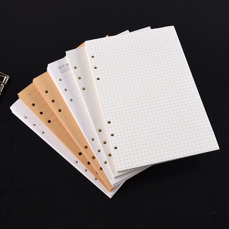A5 Spiral Dotted Grid Notebook - A5 A6 A7 Black Craft Weißes