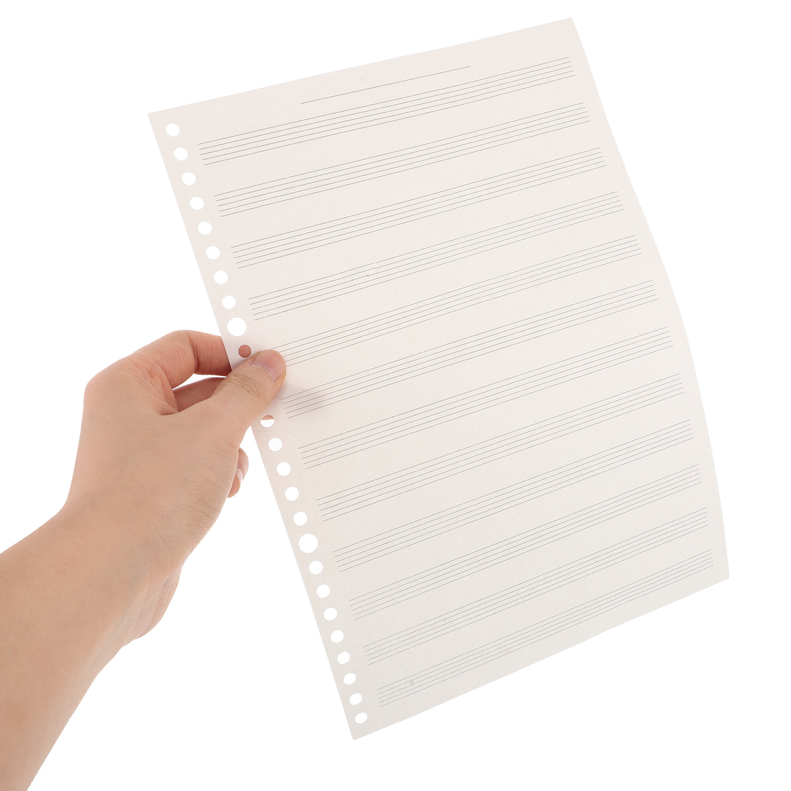 Blank Sheet Music Notebook - Gitarren-Notenheft, Loseblatt-Blanko-Notenpapier mit Klaren Schmalen Notenreihen