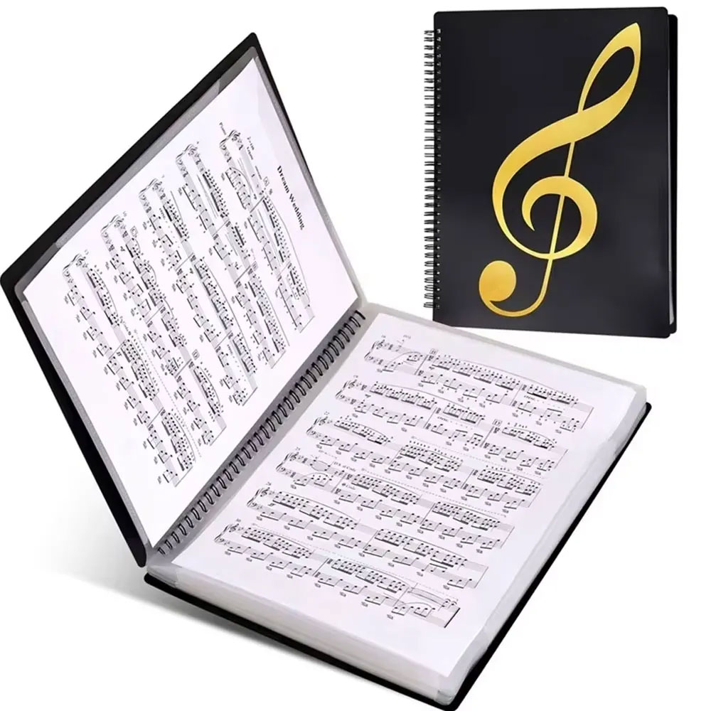 Blank Sheet Music Notebook - Flexibler 40-seitiger Ordner für Klaviermusik, A4-Notenbuch,