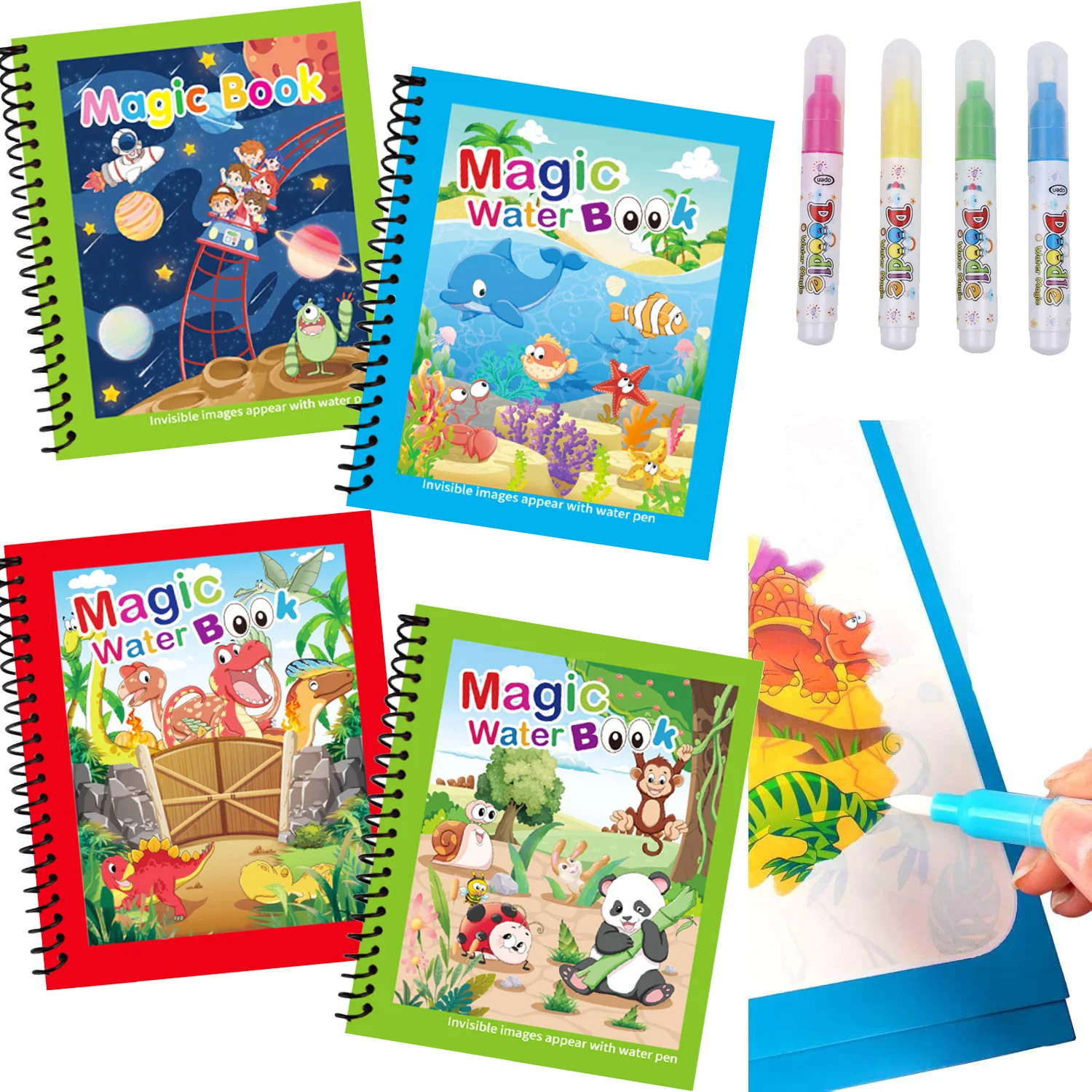 Magisches Wassermalbuch Wieder – Reusable Water Magic Coloring Book Bewertung und Preis