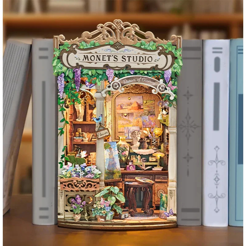 Hölzernes Monet-Studio-Bücherr – Diy Wooden Book Nook Kit Shelf Insert Bewertung und Preis