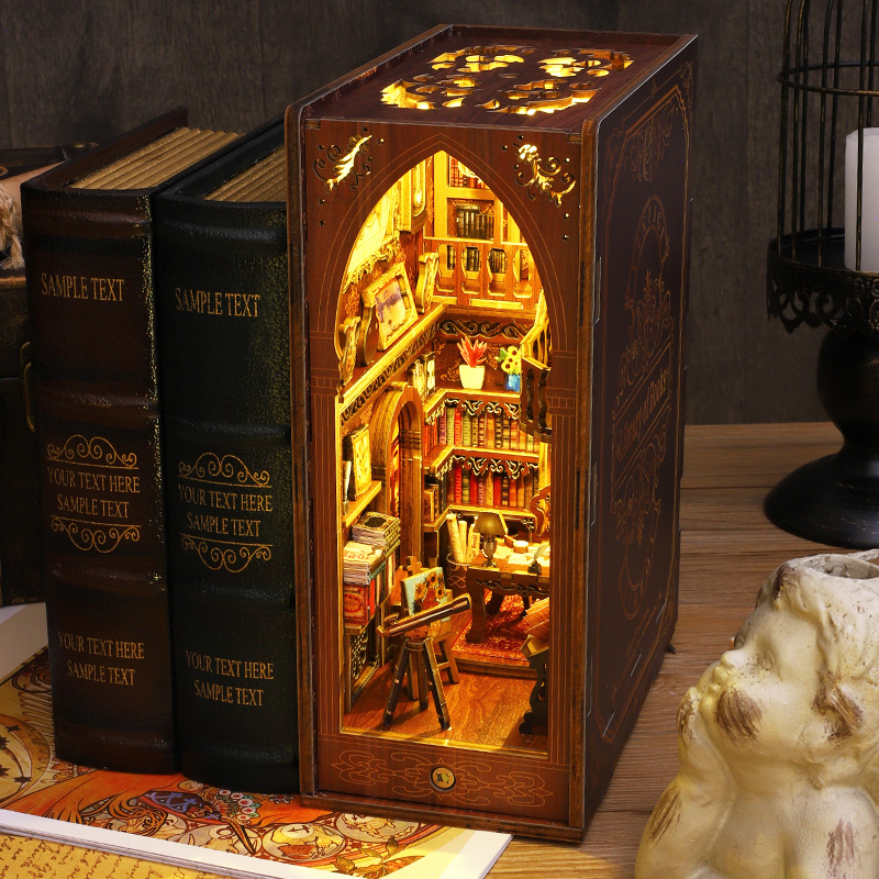 DIY Buchnischen-Einsatz-Set 3D – Diy Wooden Book Nook Kit Shelf Insert Bewertung und Preis