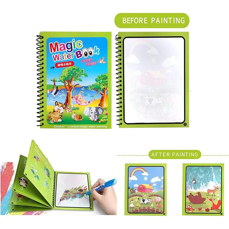 1pc Magie Wasser Malbuch Monte – Reusable Water Magic Coloring Book Bewertung und Preis