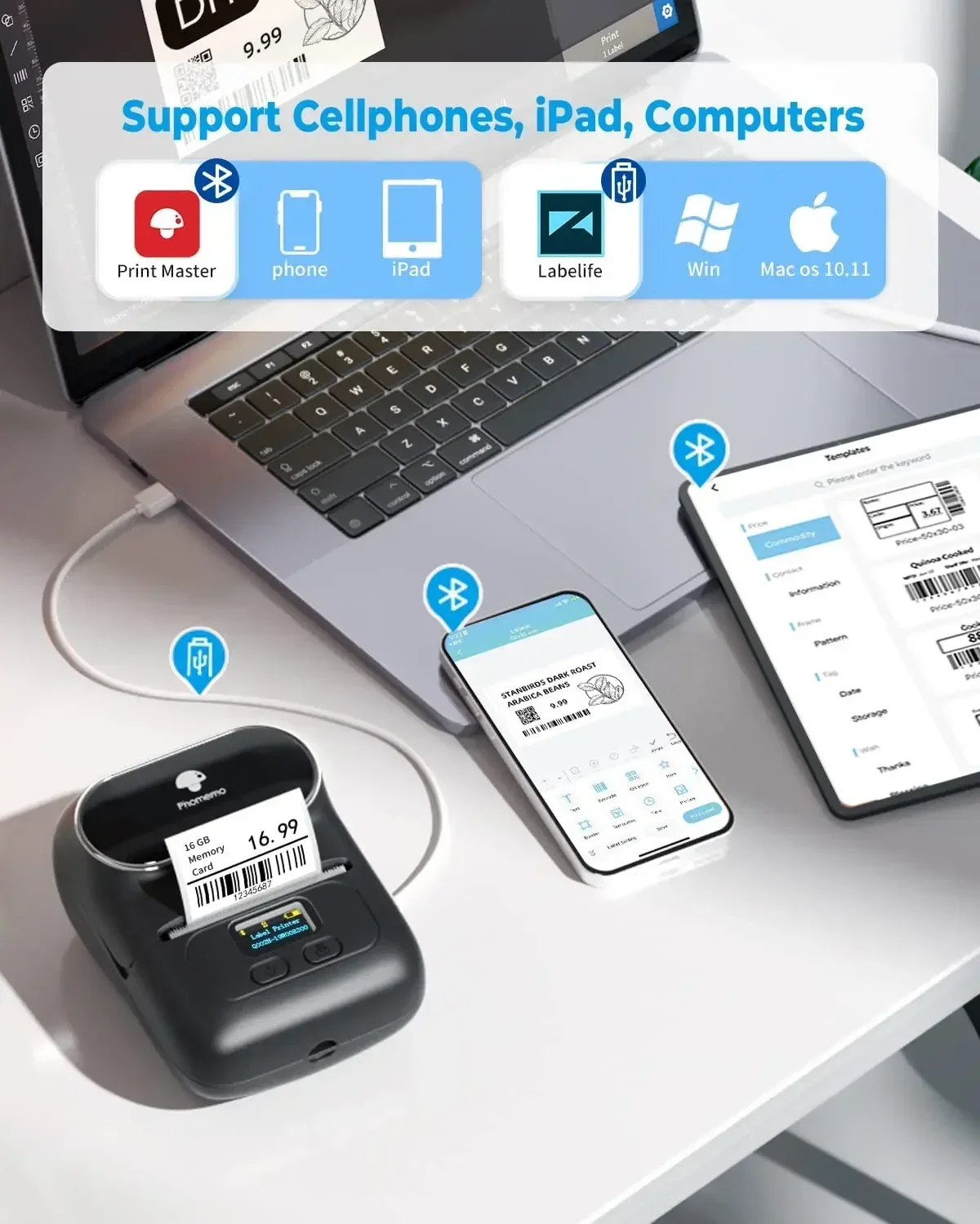 Phomemo M110 Tragbarer Mini-Dr – Mini Pocket Thermal Printer Paper Roll Bewertung und Preis