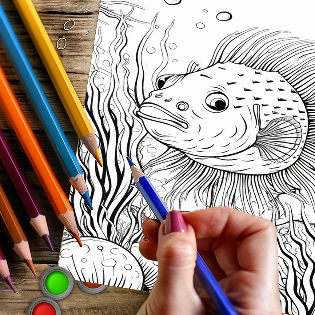Sommerliches Unterwasser-Malbu – Adult Coloring Book Stress Relief Bewertung und Preis