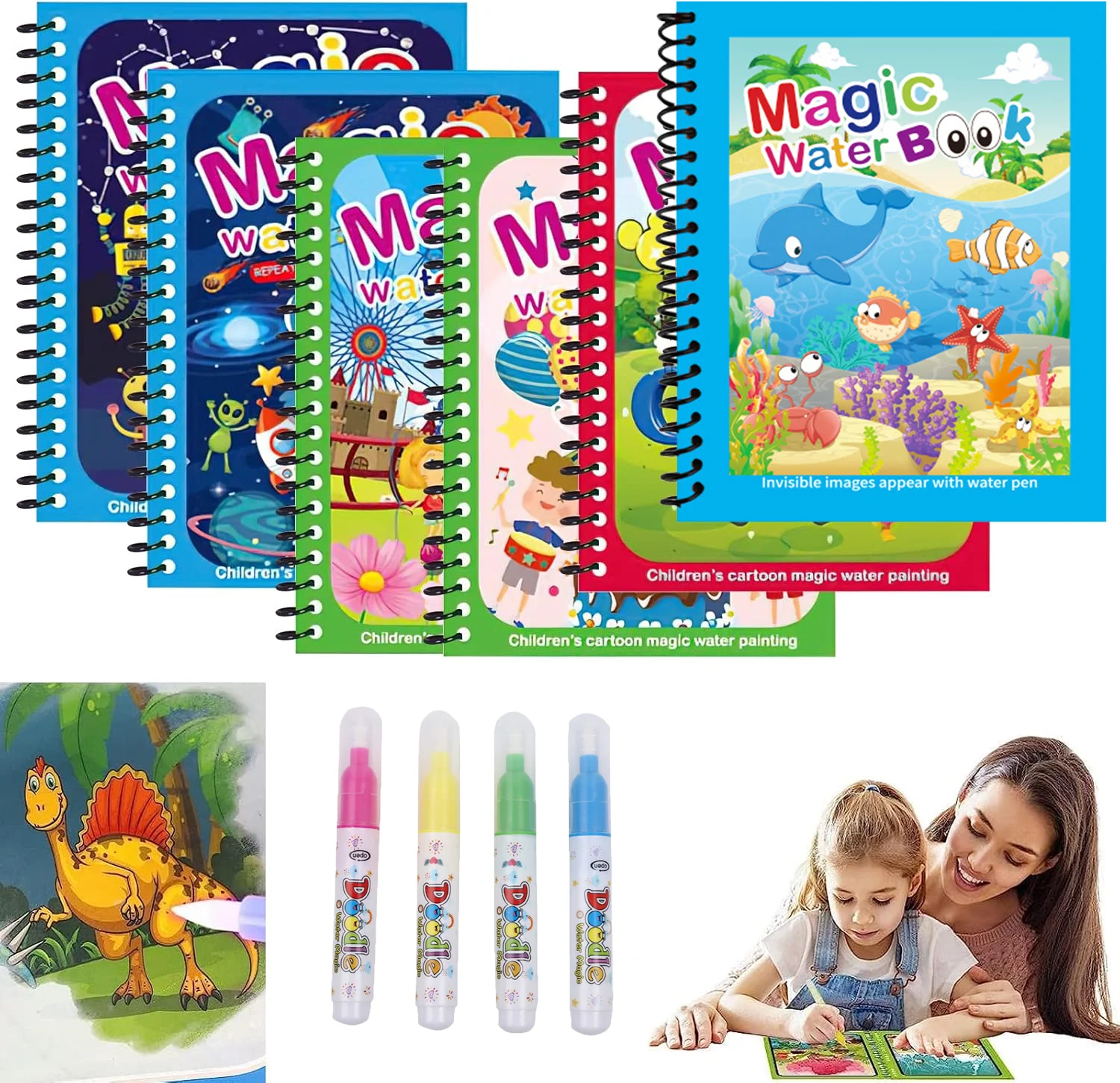 Wiederverwendbares Malbuch mit – Reusable Water Magic Coloring Book Bewertung und Preis