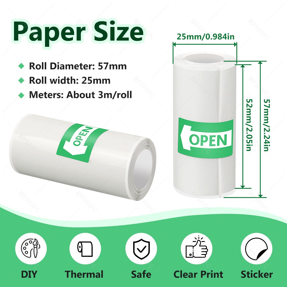 Bedruckbares Klebepapier, 3–15 – Mini Pocket Thermal Printer Paper Roll Bewertung und Preis